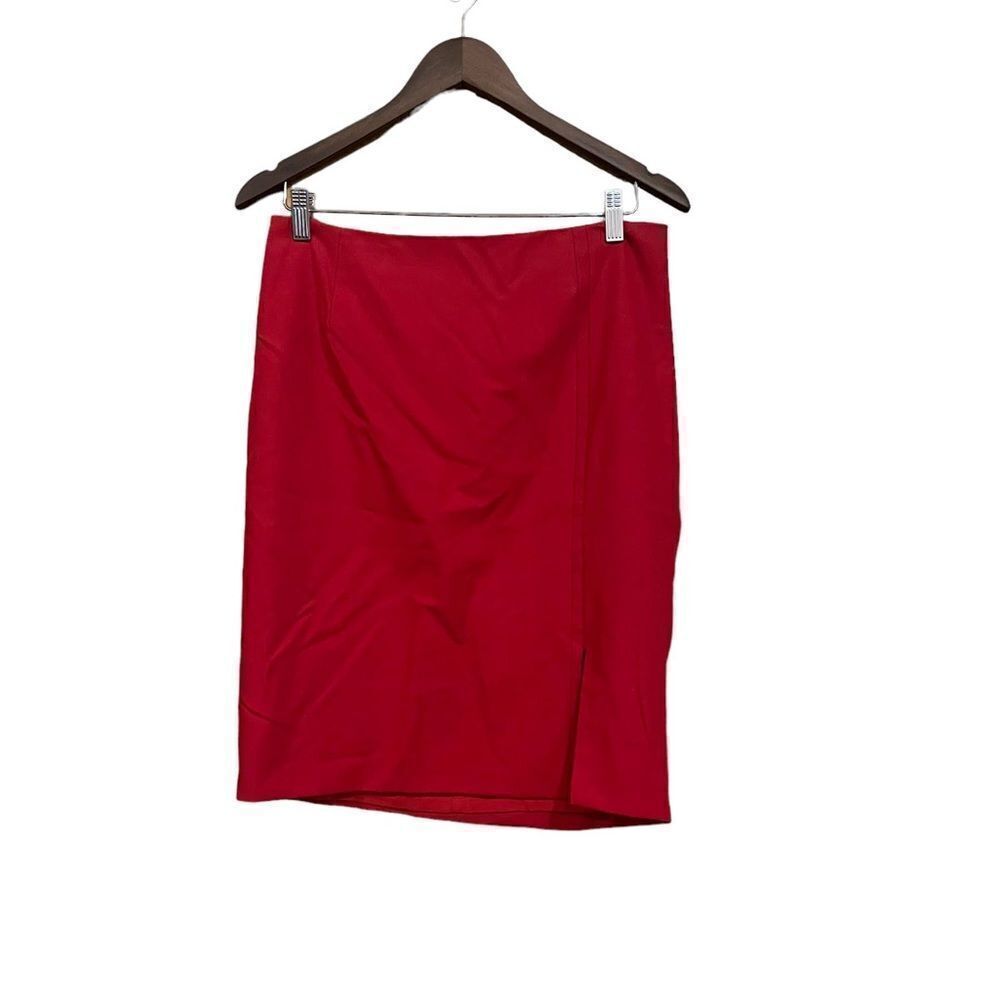 White House Black Market Pencil Career Skirt Red Women 6